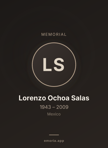Memorial portrait of Lorenzo Ochoa Salas