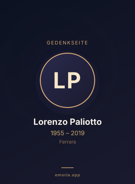 Gedenkportrait von Lorenzo Paliotto