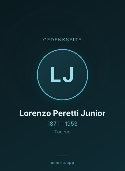 Gedenkportrait von Lorenzo Peretti Junior