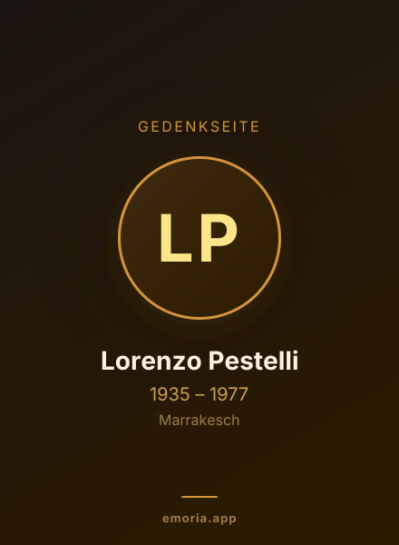Gedenkportrait von Lorenzo Pestelli