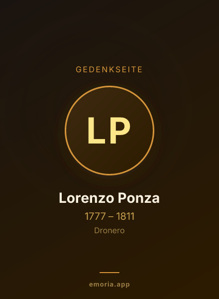 Gedenkportrait von Lorenzo Ponza