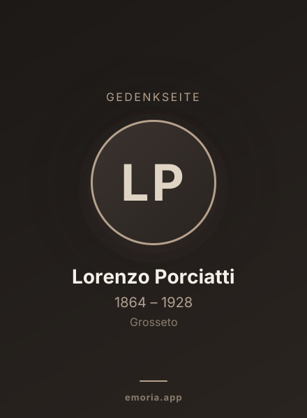Gedenkportrait von Lorenzo Porciatti