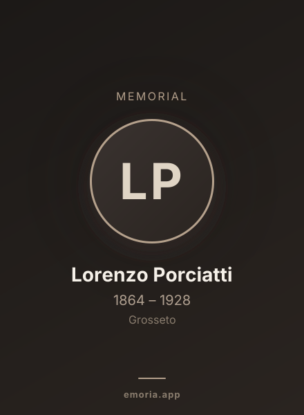 Memorial portrait of Lorenzo Porciatti