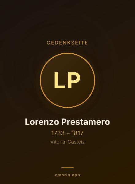 Gedenkportrait von Lorenzo Prestamero