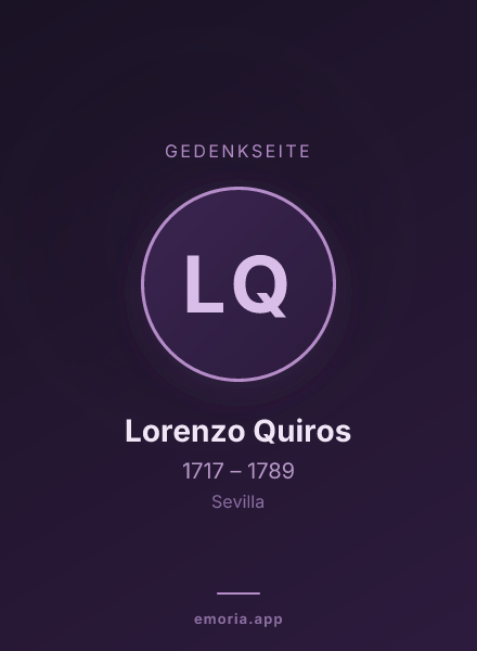 Gedenkportrait von Lorenzo Quiros