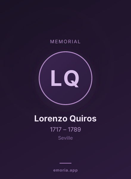 Memorial portrait of Lorenzo Quiros