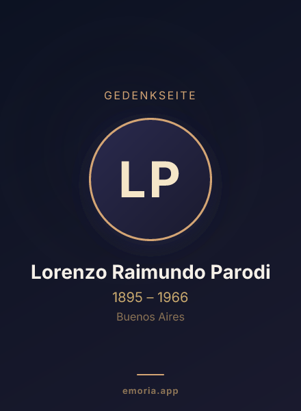 Gedenkportrait von Lorenzo Raimundo Parodi