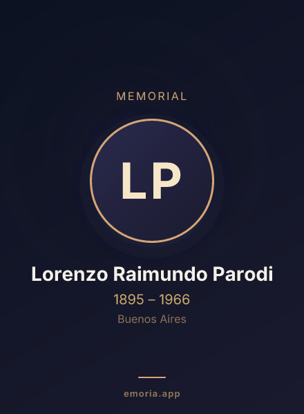 Memorial portrait of Lorenzo Raimundo Parodi