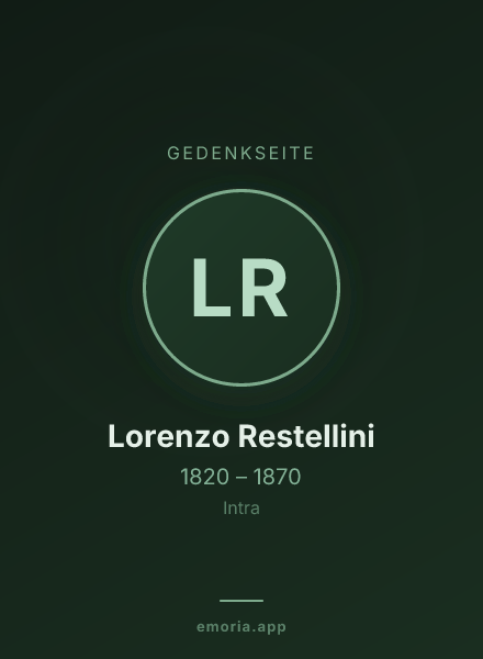 Gedenkportrait von Lorenzo Restellini