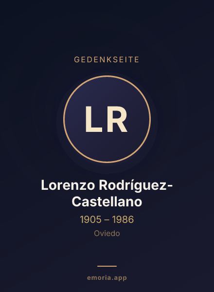 Gedenkportrait von Lorenzo Rodríguez-Castellano