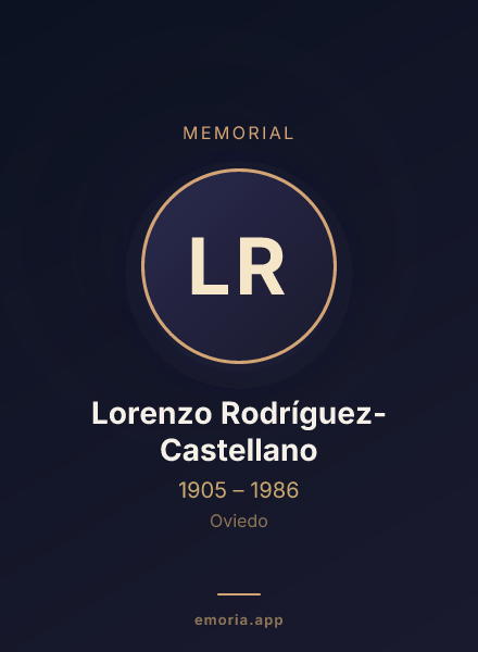 Memorial portrait of Lorenzo Rodríguez-Castellano