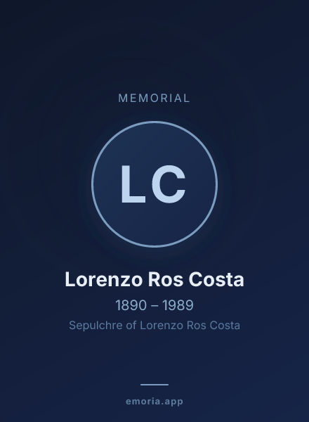 Memorial portrait of Lorenzo Ros Costa