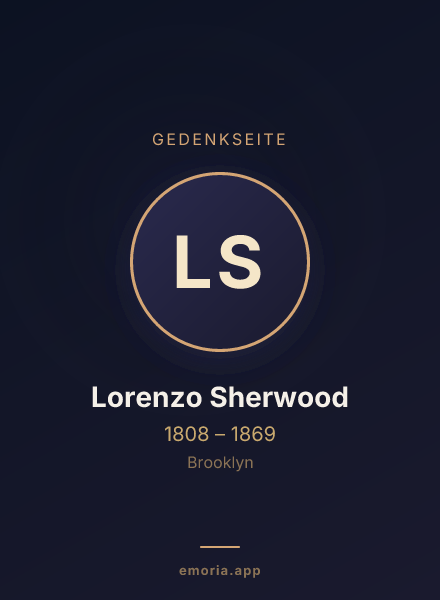 Gedenkportrait von Lorenzo Sherwood