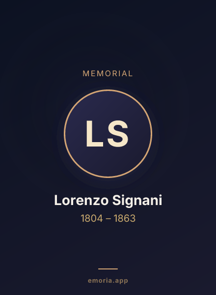 Memorial portrait of Lorenzo Signani