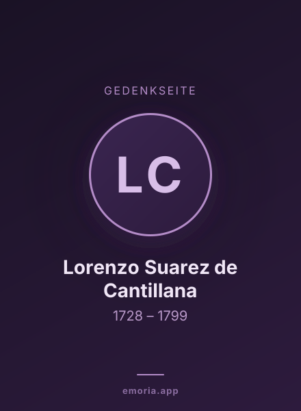 Gedenkportrait von Lorenzo Suarez de Cantillana