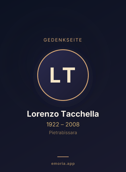 Gedenkportrait von Lorenzo Tacchella