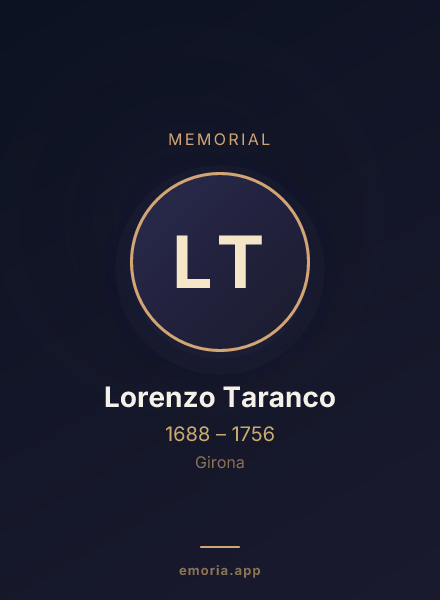 Memorial portrait of Lorenzo Taranco