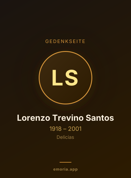 Gedenkportrait von Lorenzo Trevino Santos