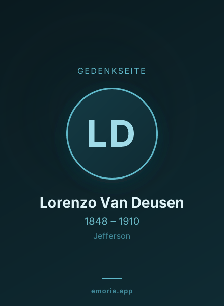 Gedenkportrait von Lorenzo Van Deusen
