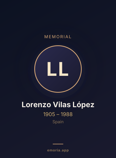 Memorial portrait of Lorenzo Vilas López
