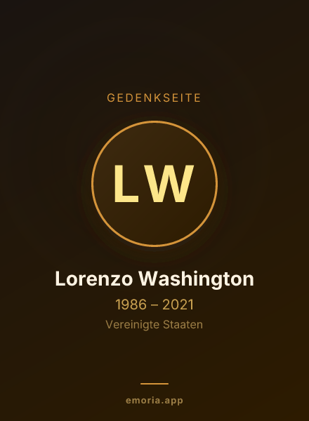 Gedenkportrait von Lorenzo Washington