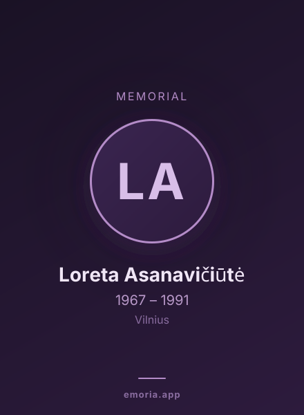 Memorial portrait of Loreta Asanavičiūtė