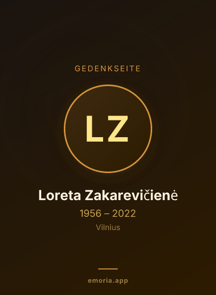 Gedenkportrait von Loreta Zakarevičienė