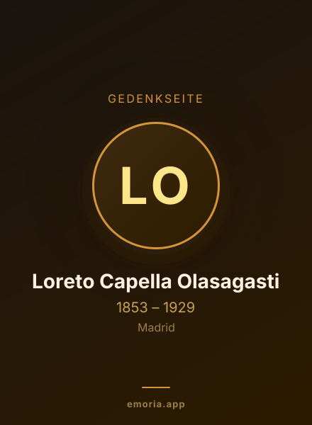 Gedenkportrait von Loreto Capella Olasagasti