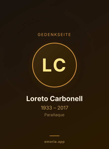 Gedenkportrait von Loreto Carbonell