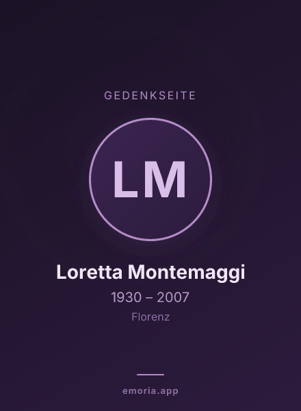 Gedenkportrait von Loretta Montemaggi
