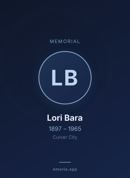 Memorial portrait of Lori Bara