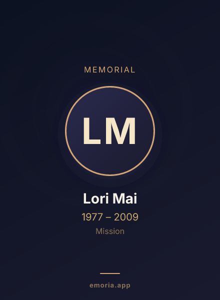 Memorial portrait of Lori Mai