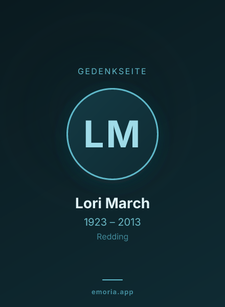 Gedenkportrait von Lori March