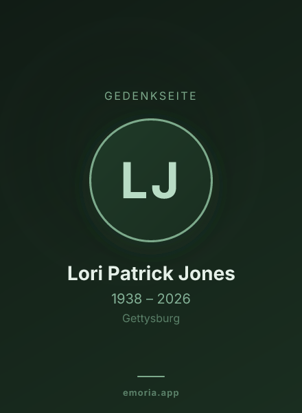 Gedenkportrait von Lori Patrick Jones
