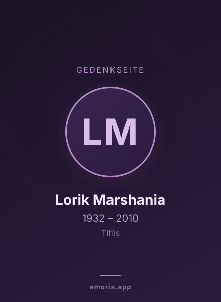 Gedenkportrait von Lorik Marshania