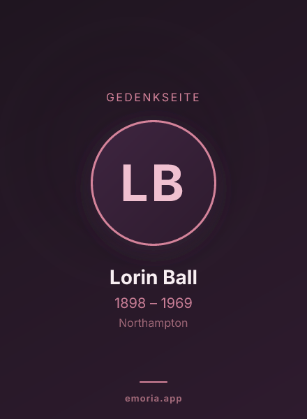 Gedenkportrait von Lorin Ball