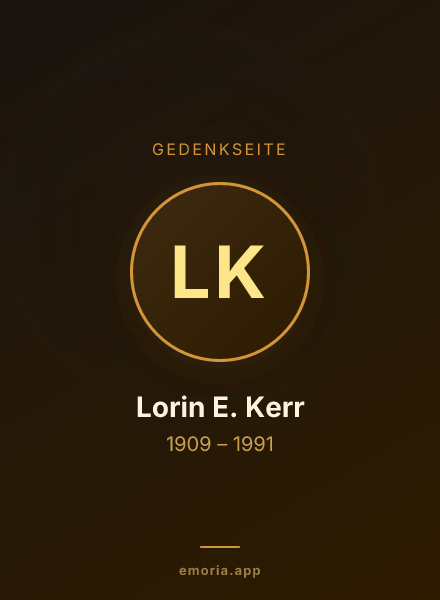 Gedenkportrait von Lorin E. Kerr