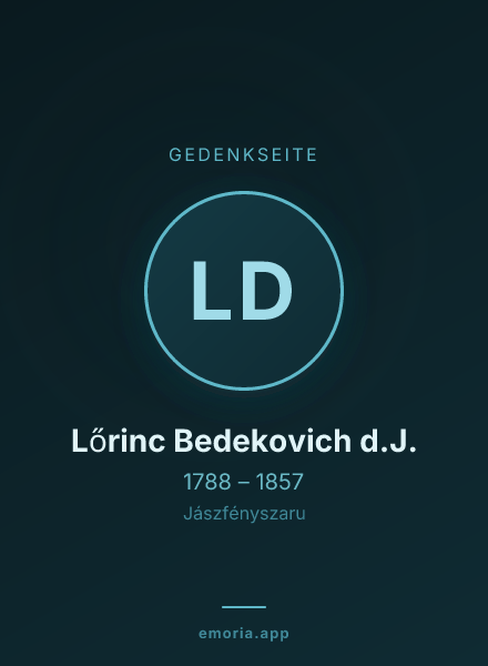 Gedenkportrait von Lőrinc Bedekovich d.J.