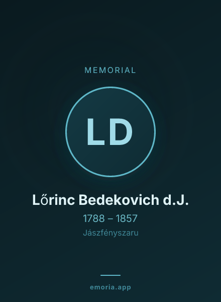 Memorial portrait of Lőrinc Bedekovich d.J.