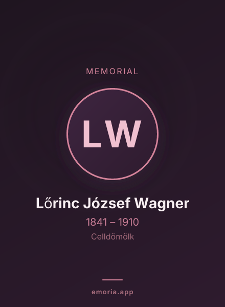 Memorial portrait of Lőrinc József Wagner