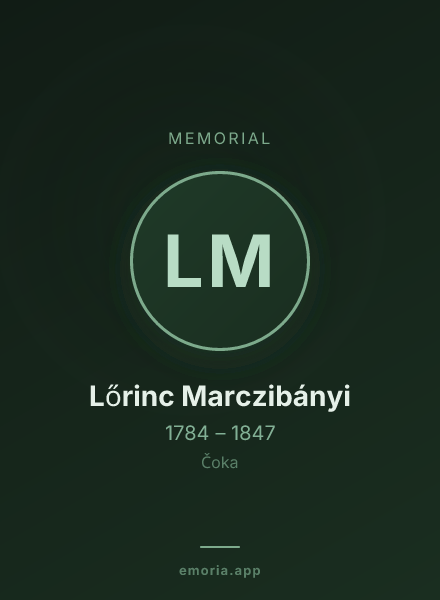 Memorial portrait of Lőrinc Marczibányi