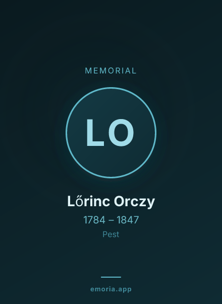 Memorial portrait of Lőrinc Orczy