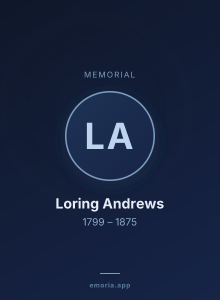 Memorial portrait of Loring Andrews
