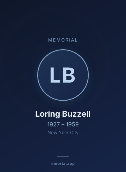 Memorial portrait of Loring Buzzell