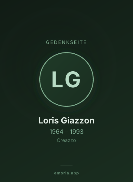 Gedenkportrait von Loris Giazzon