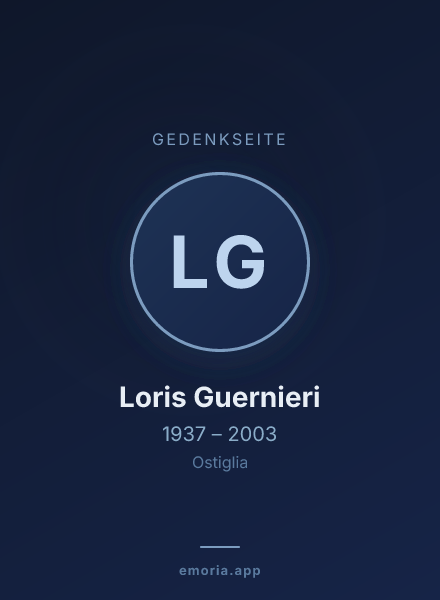 Gedenkportrait von Loris Guernieri