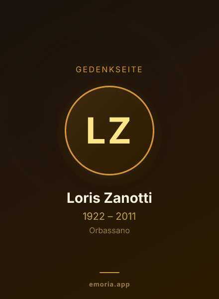 Gedenkportrait von Loris Zanotti