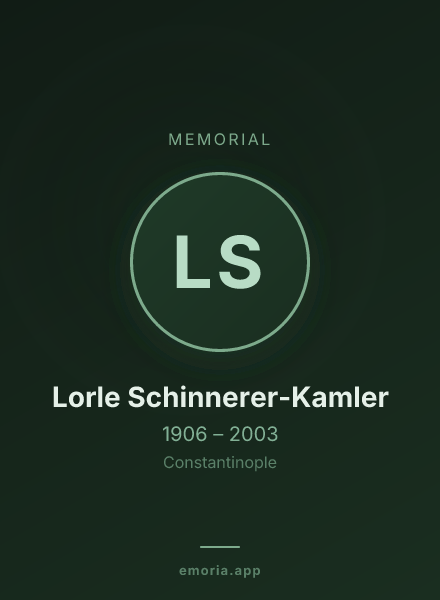 Memorial portrait of Lorle Schinnerer-Kamler