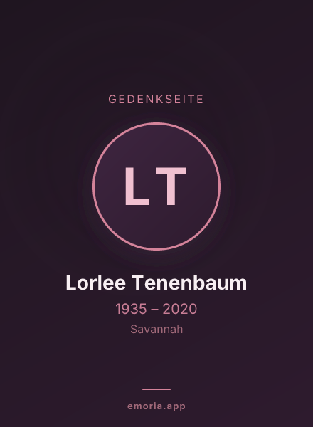 Gedenkportrait von Lorlee Tenenbaum