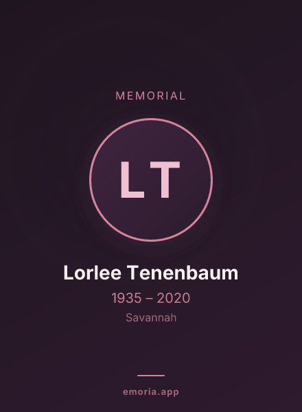 Memorial portrait of Lorlee Tenenbaum